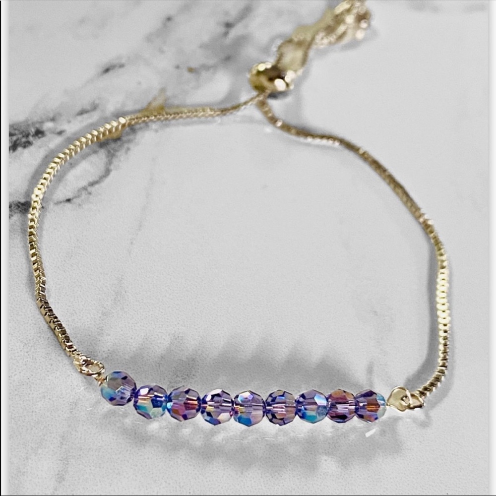 COPY - Tanzanite Swarovski Crystal bracelet
